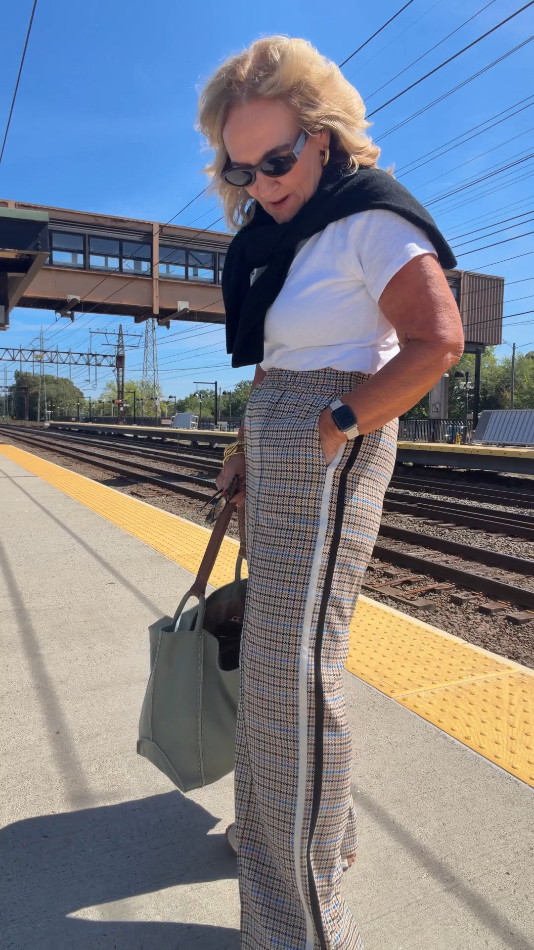 Headed in to nyc for my first NYFW event! I can’t believe it. 

These track pants are so versatile. I have a gorgeous boucle jacket to dress them up with. Pants size med/8 jacket is a 10 
White tee is a good one!!!! Medium

#LTKOver40 #LTKNYFW #LTKootd
