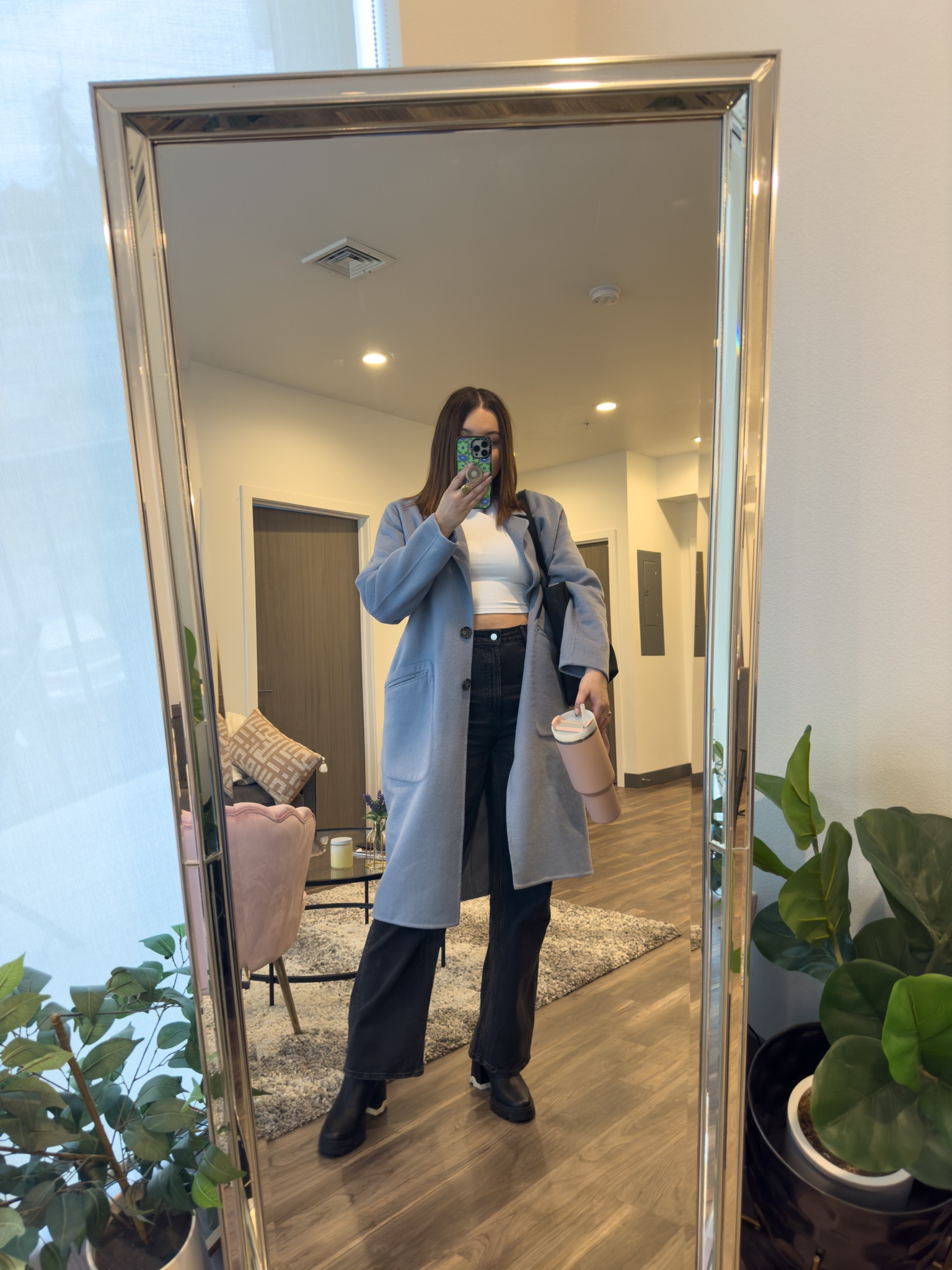 Business casual outfit for end of fall! Featuring my favorite jeans and winter coat. 

I’m wearing a M tee, M coat, size 31 jeans and size 9 boots

#LTKmidsize #LTKworkwear #LTKSeasonal