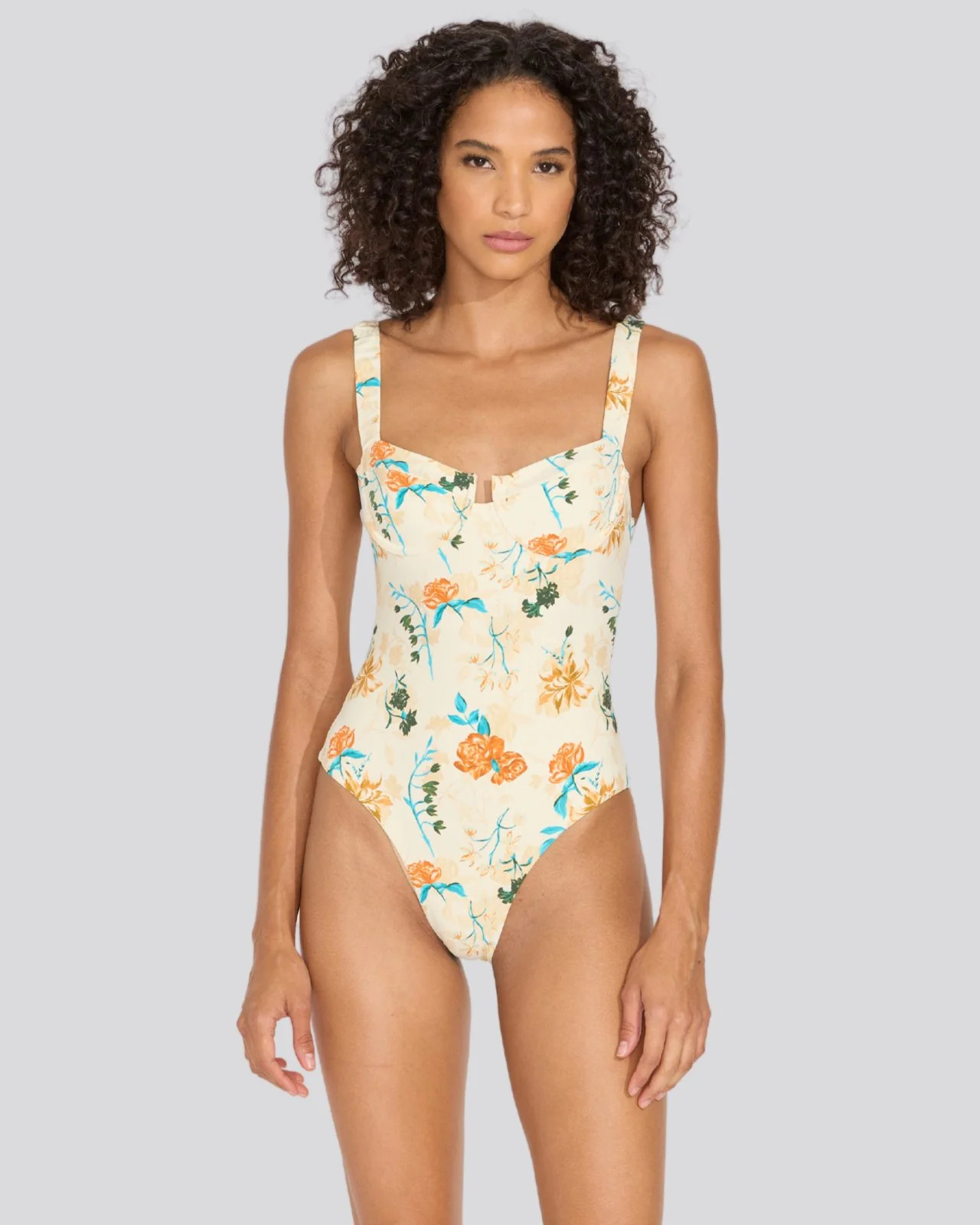 The Verona One Piece in Brule Multi Floral | Solid & Striped