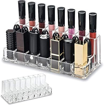 byAlegory Acrylic Lip Makeup Organizer Cosmetic Holder Combination Rows For Lip Gloss (Back Row) ... | Amazon (US)