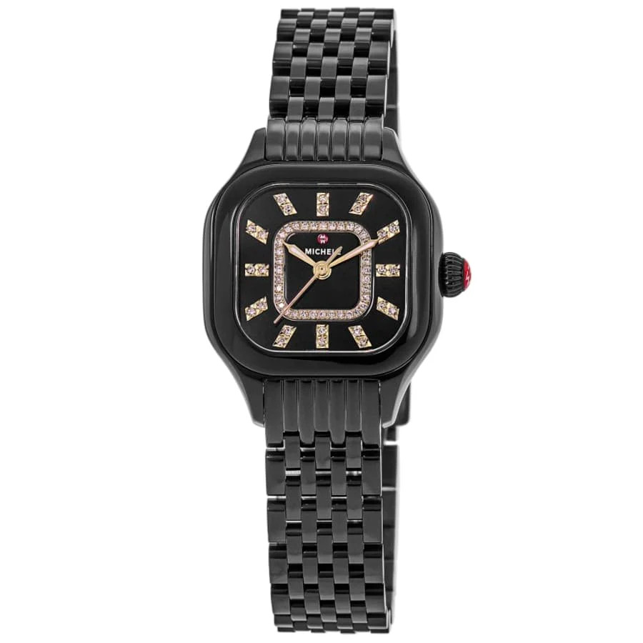 Michele Meggie Diamond Black Mother of Pearl Women's Watch MWW33B000019 | Shop Simon