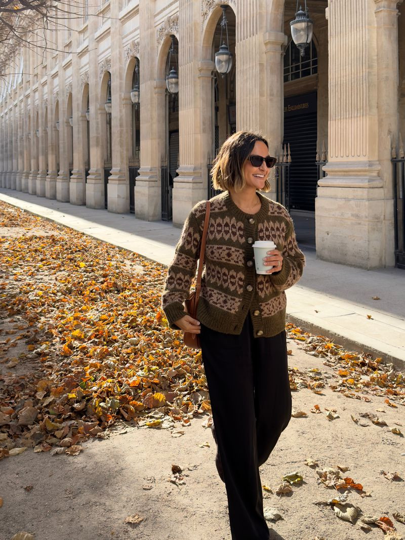 Cozy fall outfit for exploring Paris ✨ This chunky cardigan is a must for the fall/winter seasons and pairs beautifully with trousers, denim, and even a slip skirt/dress!  

 #LTKSeasonal #LTKTravel