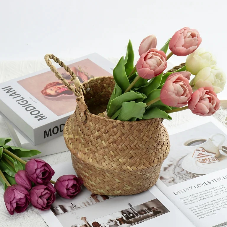 6 Pcs Cream White Tulips Artificial Flowers Real Touch Fake Latex Tulips Flowers for Mother's Day... | Walmart (US)