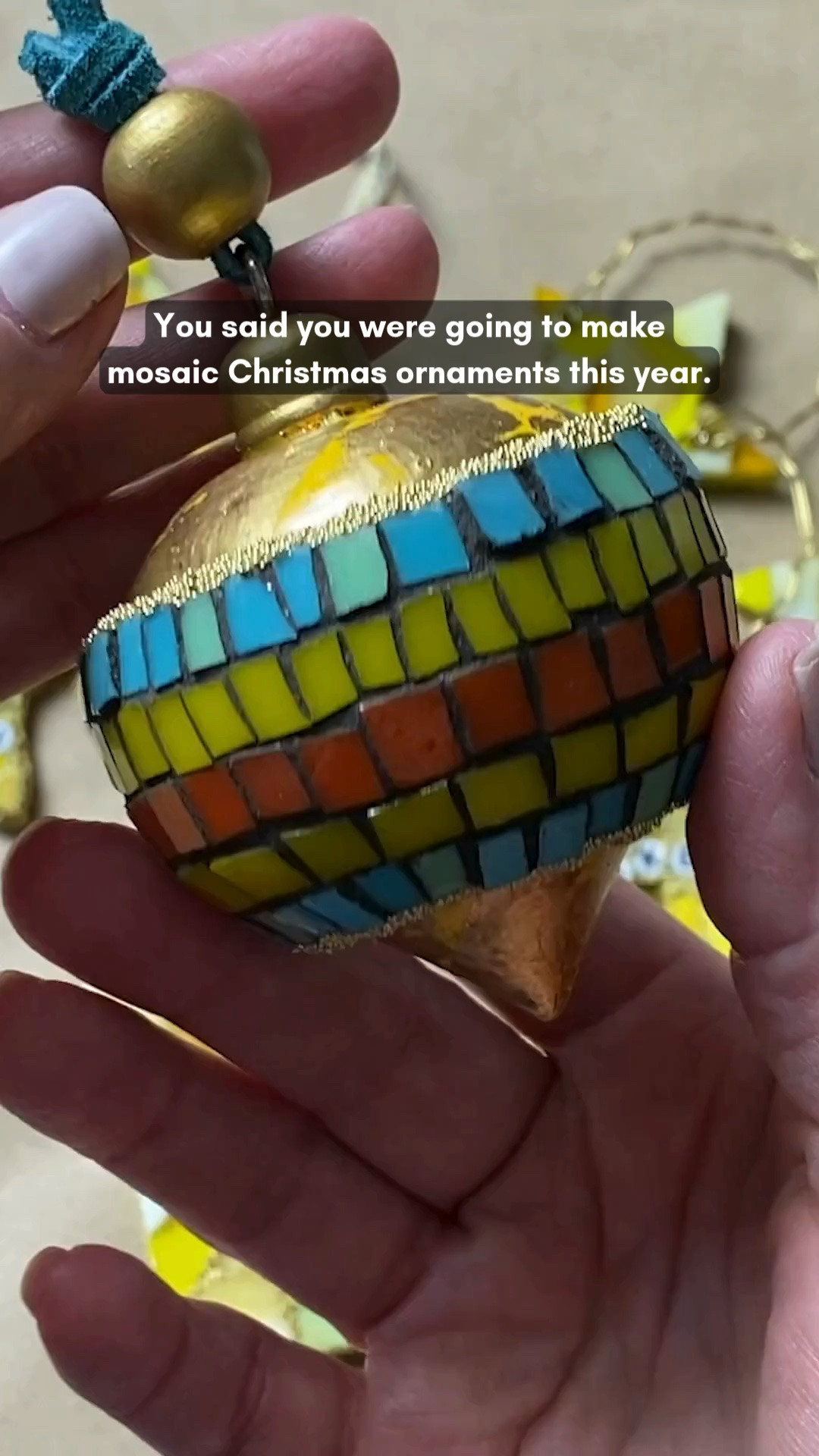 You said you were going to make Christmas ornaments this year…how’s that going? 🎄

It's August. Start now so December-you isn’t cursing August-you. 😂

If you haven’t started yet, don’t panic. But here’s the thing: handmade ornaments take time. And you have a life, family, a job, other interests…you know, ALL THE THINGS.

August is the perfect time to start gathering your substrates, materials, tools, and supplies so you can work on your ornaments a little at a time.

My favorite strategy? Don’t try to make them all at once. Just start with one.

And trust me…December 22nd you will be VERY happy that August-you got to work. 

For mosaic tips, tutorials, inspiration, and so much more please visit my YouTube channel: YouTube.com/julieweilbacher, and follow @julieweilbacher on Instagram.

#christmasornaments #mosaic #mosaicornaments #holidayvibes #handmadechristmas #diyornaments

#LTKHome #LTKSeasonal #LTKstorytime
