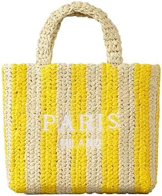 Straw Beach Bag for Women Summer Woven Tote Bag Packable Straw Purses and Handbags for Vacation H... | Amazon (US)