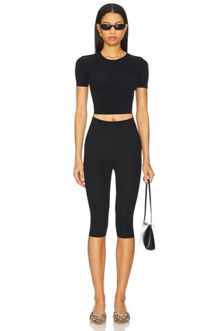 Commando Neoprene Capri Legging in Black from Revolve.com | Revolve Clothing (Global)