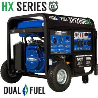 Duromax 12000/9500-Watt Dual Fuel Electric Push Start Gasoline/Propane Portable Generator with CO... | The Home Depot