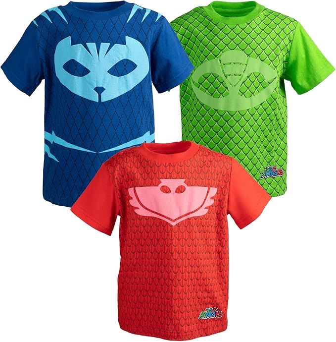 PJ Masks Gekko Catboy Owlette 3 Pack Graphic T-Shirt | Amazon (US)