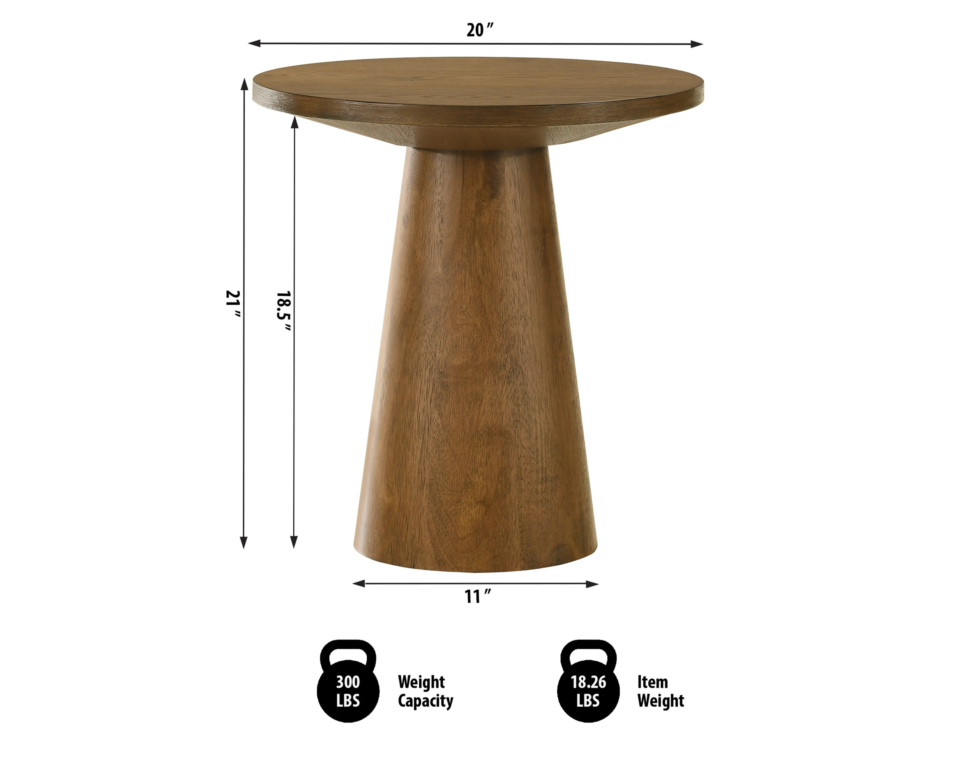 Andreacchio Pine Round Solid Sofa Table | Wayfair North America