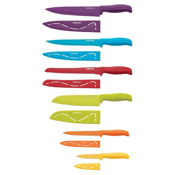 Farberware Colourworks 12-Piece Resin Stick Resistant Knife Set | Walmart (US)