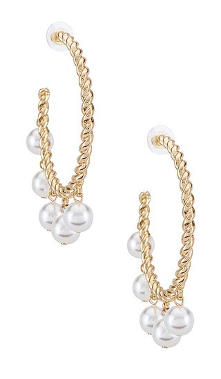 Santorini Hoop Earring in Pearl | Revolve Clothing (Global)