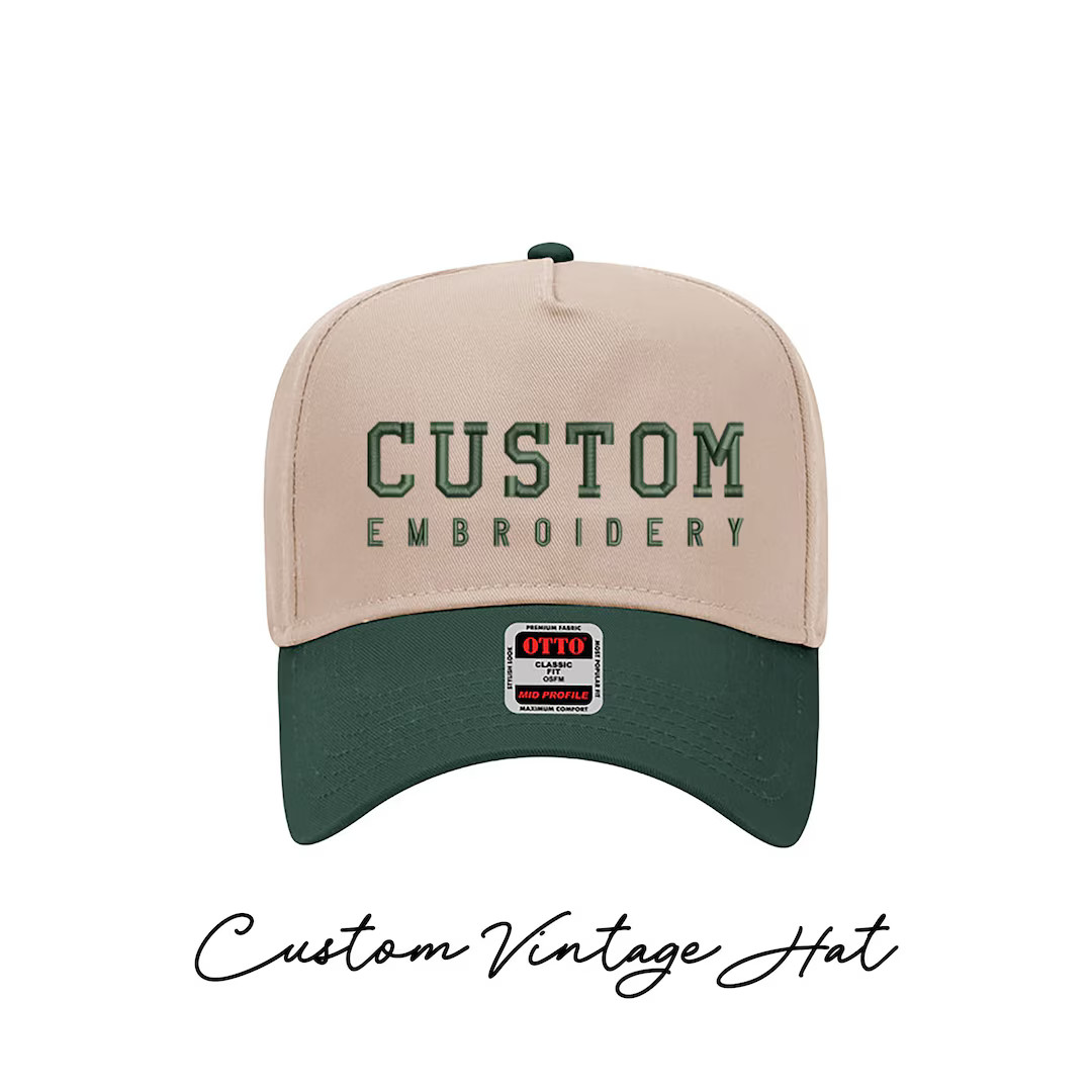 Custom Embroidered Vintage Hat, Custom Embroidered Hat, Custom Hat, Embroidered Hat - Etsy | Etsy (US)