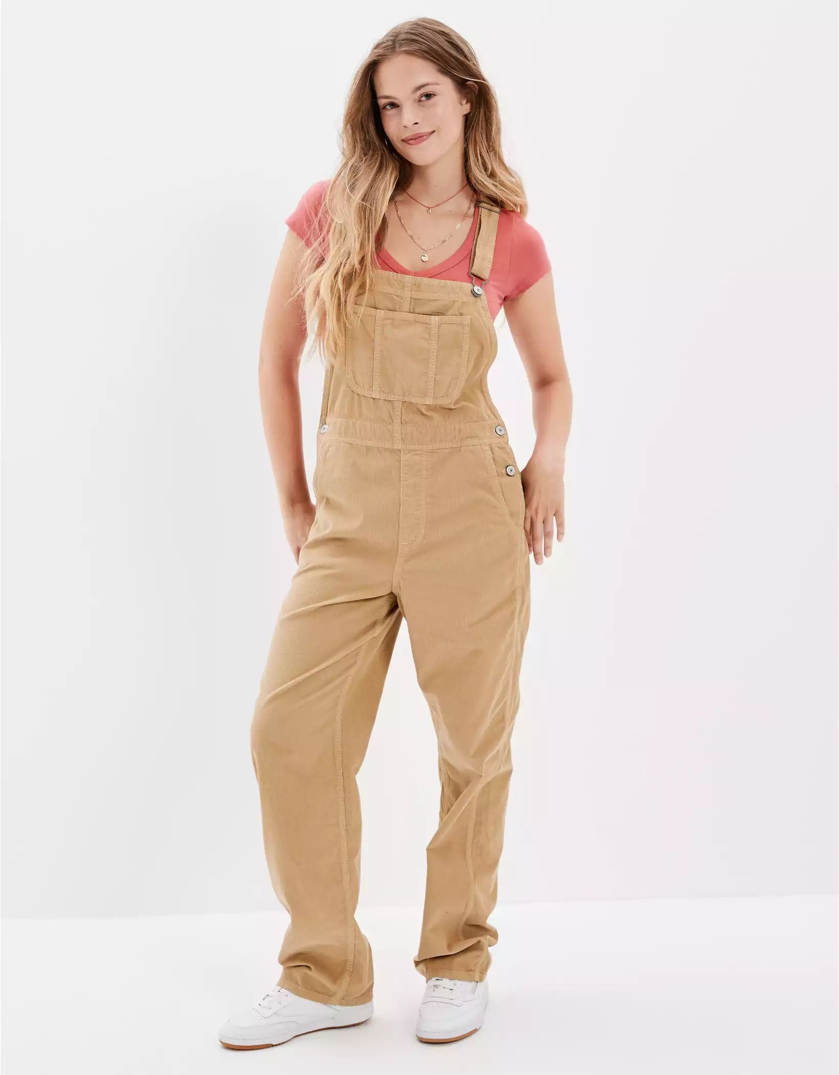 AE Stretch Corduroy Baggy Overall | American Eagle Outfitters (US & CA)