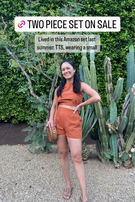 Two piece amazon set on sale. Summer outfits. Summer style. Summer vacation outfit. Two piece set. Amazon style. Vacation style 

#LTKunder50 #LTKsalealert #LTKstyletip