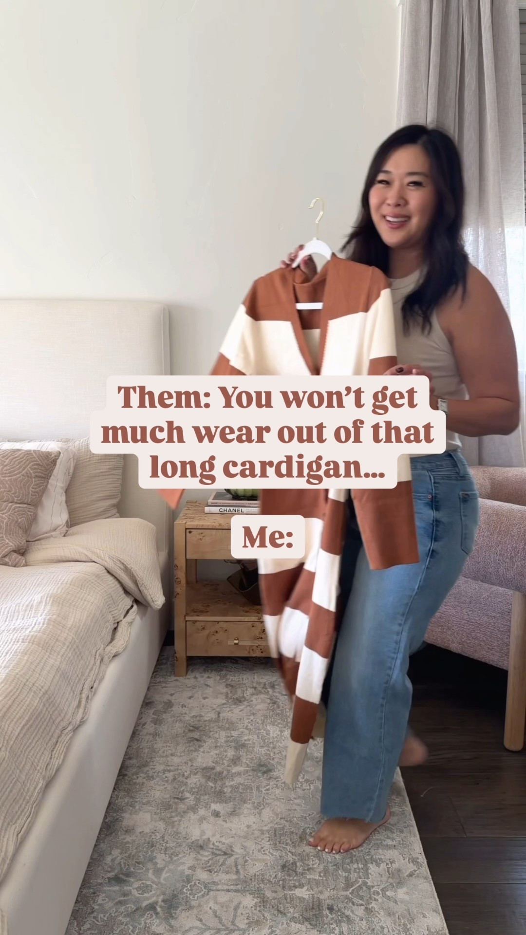 Amazon sweater cardigan dress styled 4 ways! I am wearing it in a size Medium! 