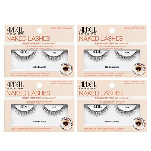 Ardell Naked Lashes Natural 420 with Invisiband – Lightweight Natural False Eyelashes, Seamless Blend Strip Lashes, 4 Pairs | Amazon (US)