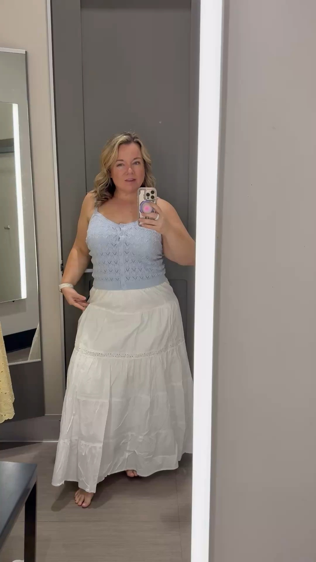 Soft girl meets structured moment and I’m not mad about it.
This lightweight knit tank looks elevated but feels like a basic, and paired with this flowy white maxi skirt it gives effortless, pulled together without trying too hard.

Perfect for spring days when you want to feel cute but still comfortable. The slit adds just enough shape without being too much.

#ltkstyle #ltkunder50 #springoutfit #springstyle #everydaystyle #casualchic #effortlessstyle #midsizefashion #curvyoutfits #sizeinclusivestyle #momstyle #over40style #neutraloutfits #capsulewardrobe #affordablefashion #targetstyle #amazonfashion #maxiskirt #knittank #springbasics 

#LTKSeasonal #LTKMidsize #LTKFestival