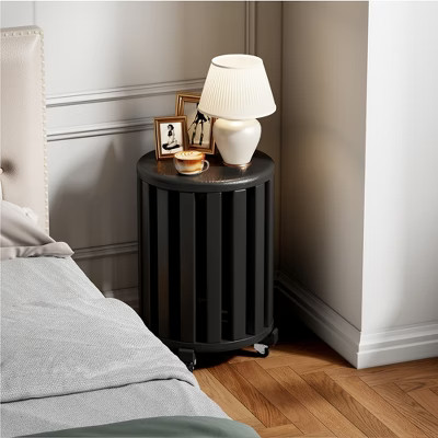 ORRD Solid Wood Stackable Stools Set of 4, 18" Round Wooden Stools, Nesting Side Tables, No Assem... | Target