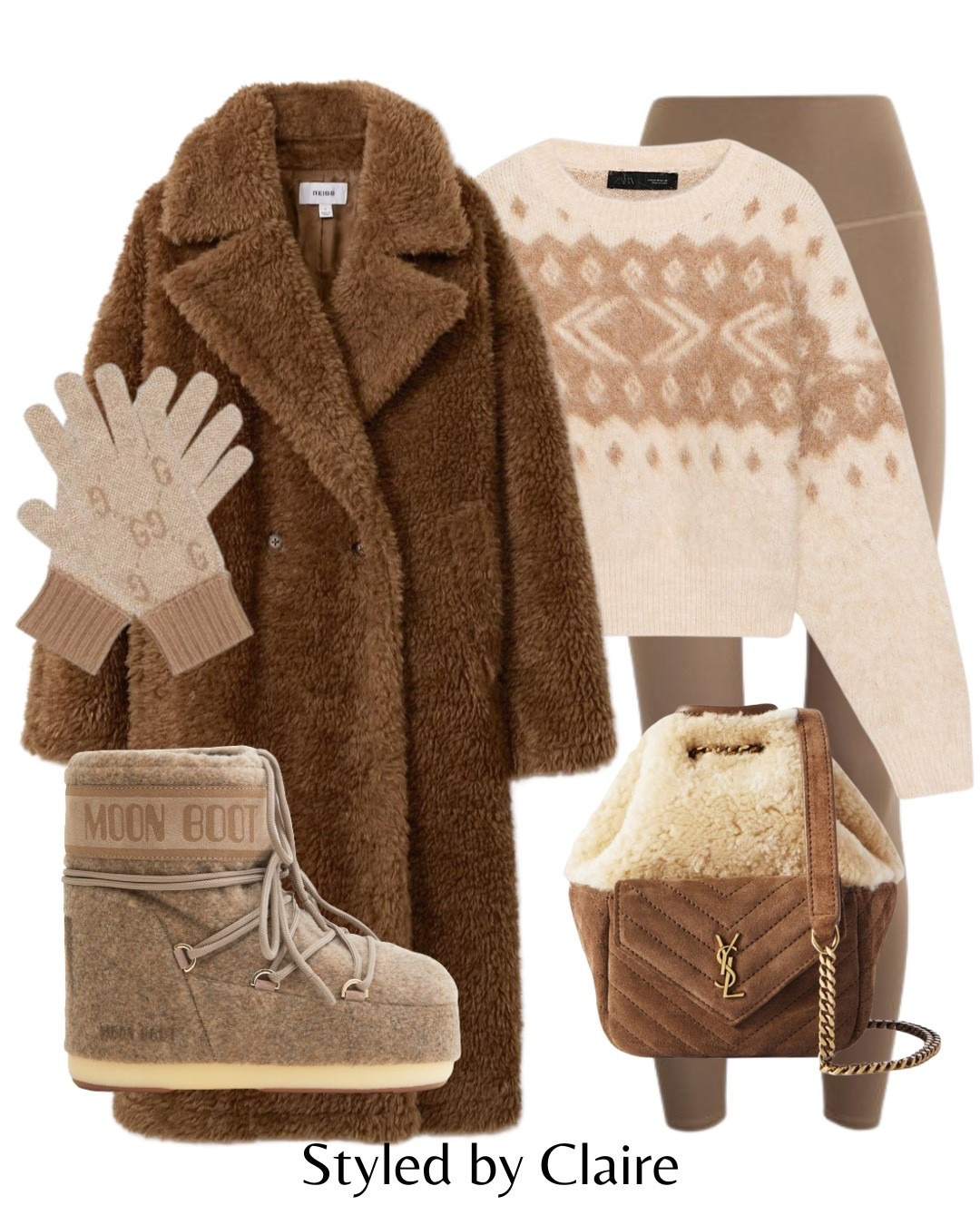MOON BOOTS🐻
Tags: faux fur Teddy coat Reiss maxi oversized jacquard jumper sweater knit Zara leggings Gucci gloves shearling bag ski city break New York City break winter wonderland Christmas markets Lapland Finland chestnut brown taupe neutral style

#LTKstyletip #LTKwinter #LTKshoes
