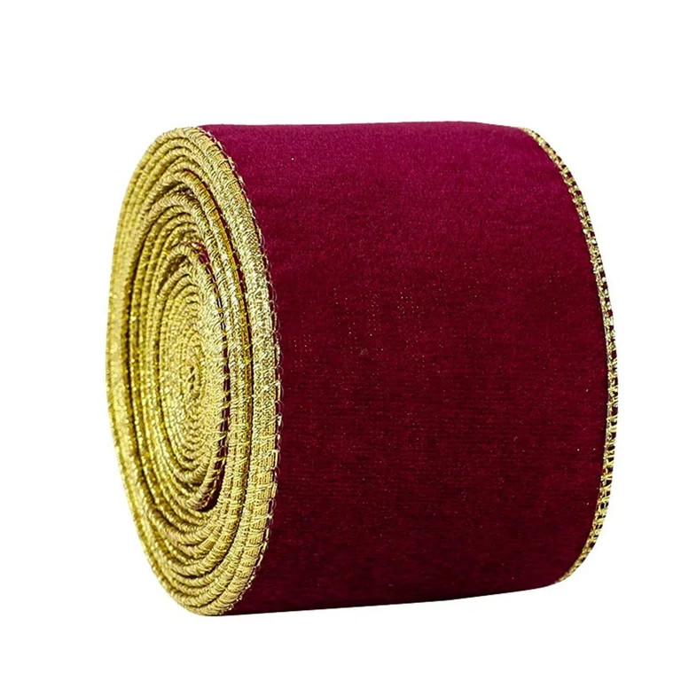 Tahtuvzn Decorations Clearance! Velvet Wired Ribbon Velvet Ribbon for Gift Wrapping,2.5Inch - Wal... | Walmart (US)