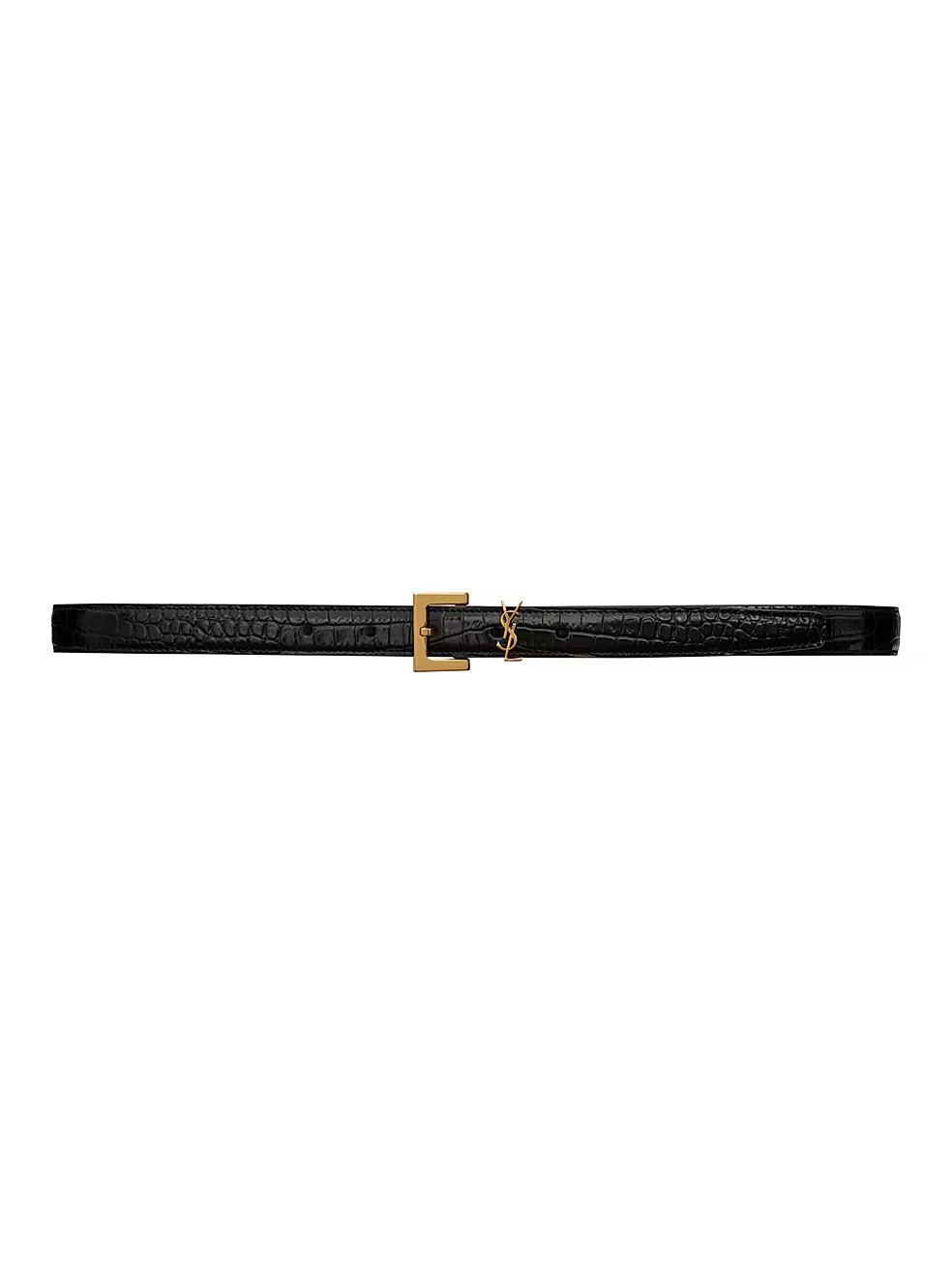 Croc-Embossed Leather Logo Belt | Saks Fifth Avenue