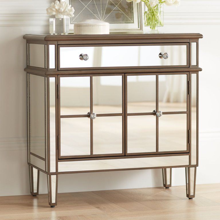 Powell Vicenta 32" Wide Mirrored Accent Chest | Walmart (US)