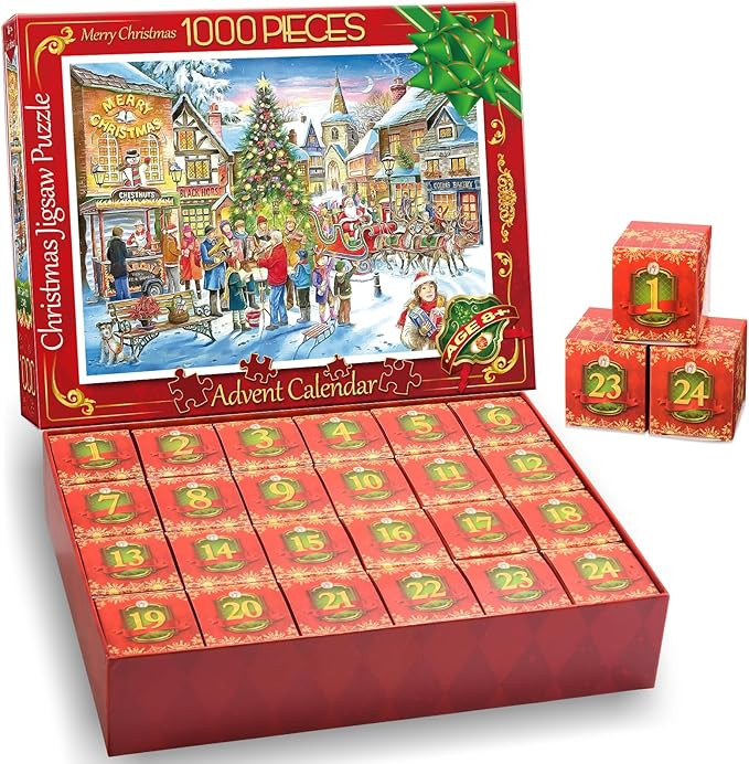 Advent Calendar 2023 Christmas Jigsaw Puzzles,24 Days Surprise Christmas Countdown Calendars,1000... | Amazon (US)