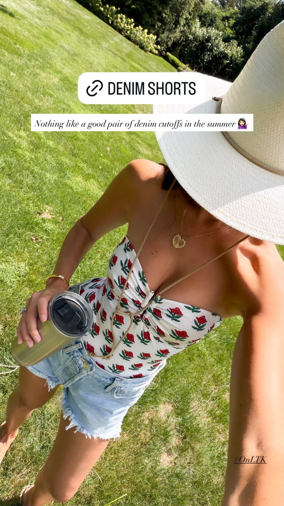Nothing like a good pair of denim cutoffs in the summer.

#LTKSeasonal #LTKSwim #LTKootd