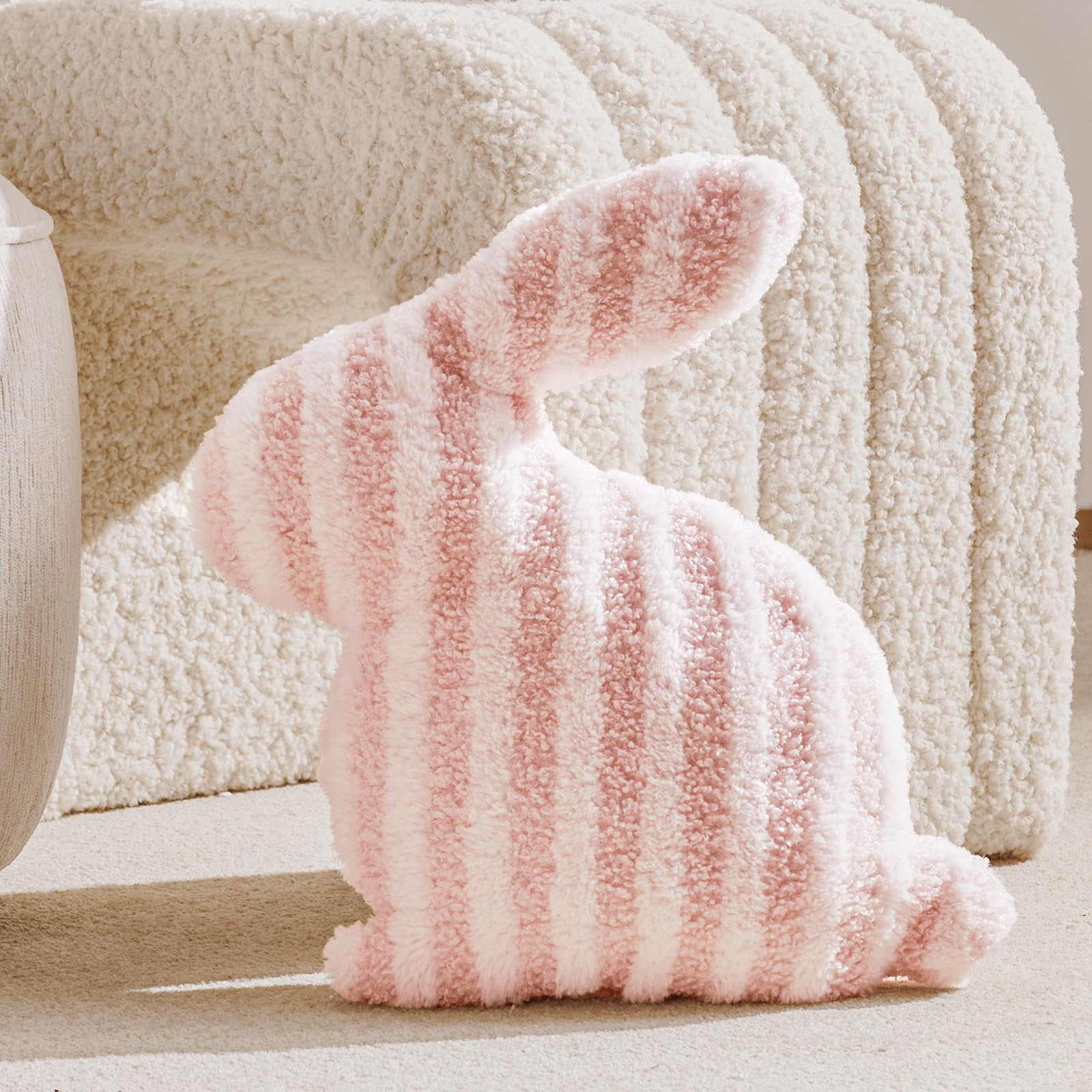 Easter Bunny Shaped Cute Throw Pillow, Decorative Fluffy Pillow for Bed and Couch, Sofa Pillow wi... | Amazon (US)