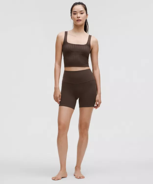 Wunder Under Cropped Tank Top Light Support, A/B Cup   Tonal Stripe | lululemon (AU)