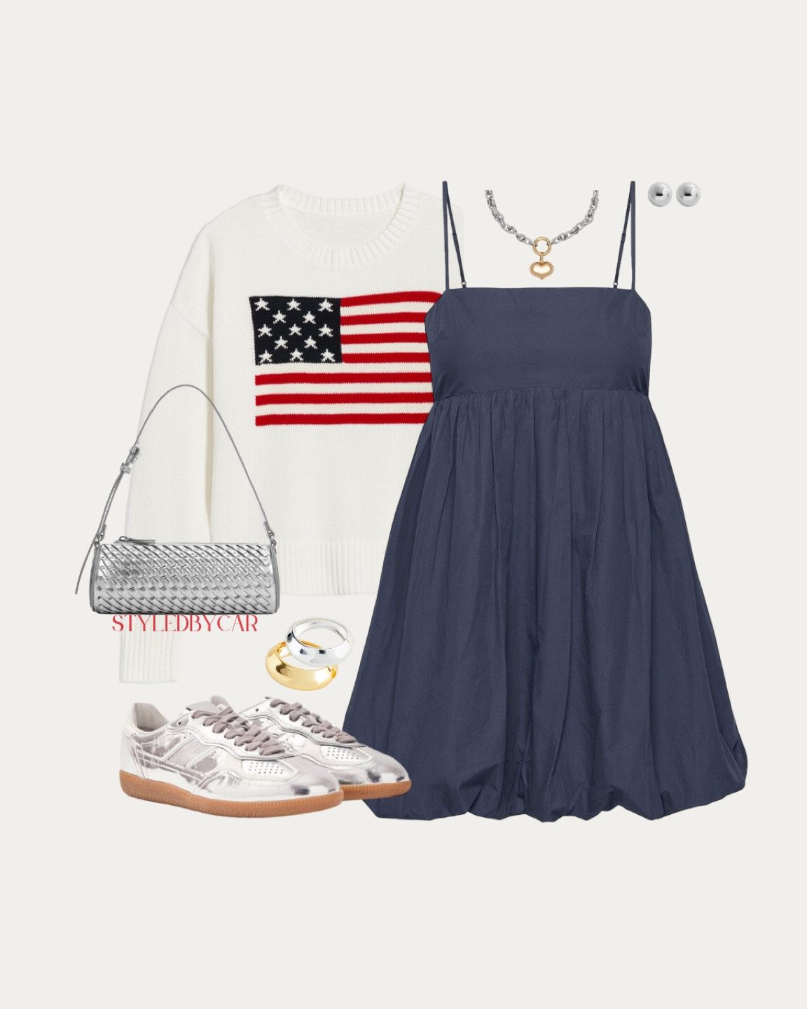 Mini dress and a sweater over the shoulders! Perfect outfit for the Fourth of July 🇺🇸🧨

#LTKStyleTip #LTKShoeCrush #LTKParties