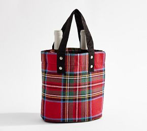 Stewart Plaid Double Wine Bag | Pottery Barn (US)