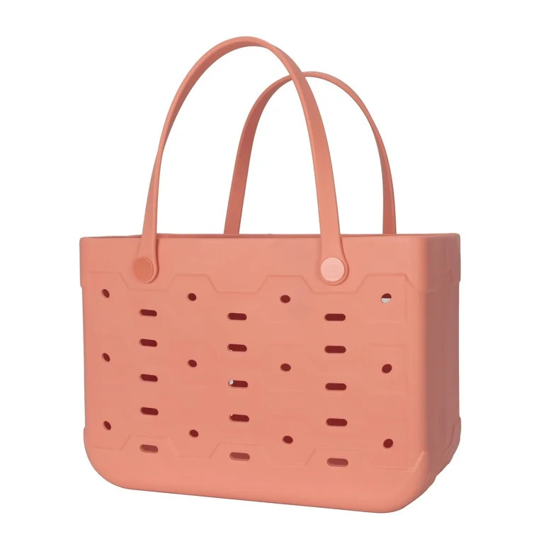 Mainstays Large Plastic Laundry Flex Tote, 18"W x 8.75"D x 13"H, Melon Juice | Walmart (US)
