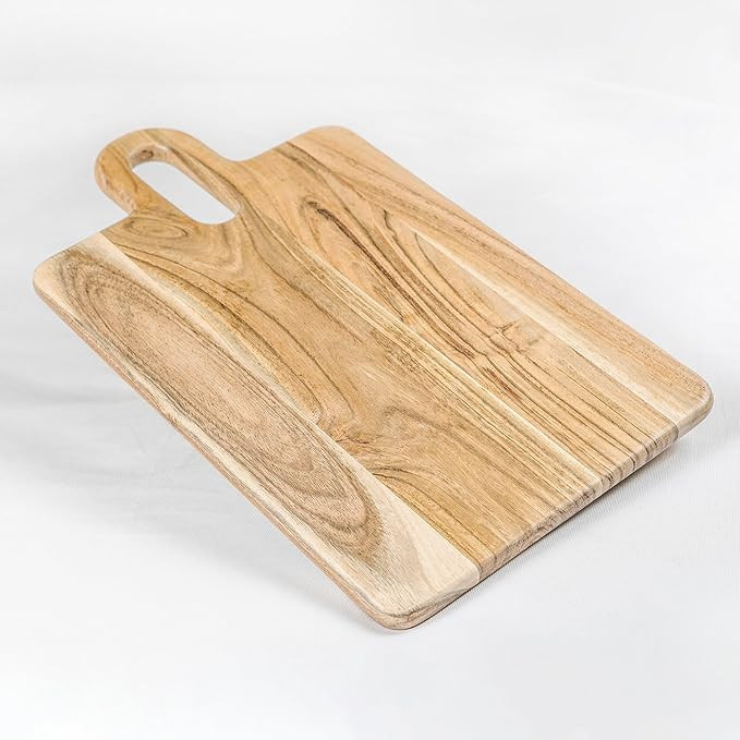 The Fine Living Co. Wood Serveware Board, Chopping Board, Acacia Wood Charcuterie Board,Pizza Bre... | Amazon (US)