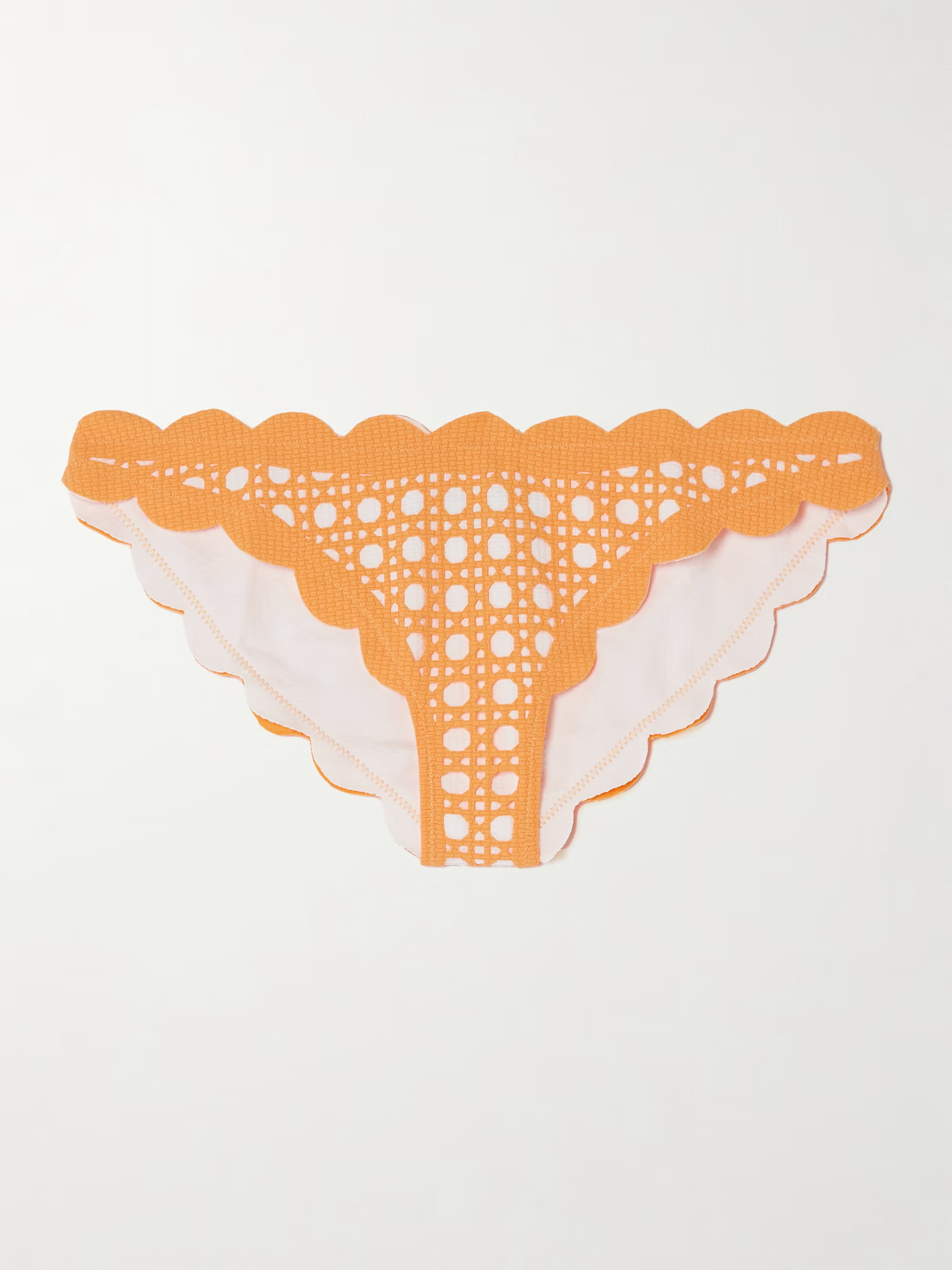 + NET SUSTAIN Antibes scalloped laser-cut bikini briefs | NET-A-PORTER (US)