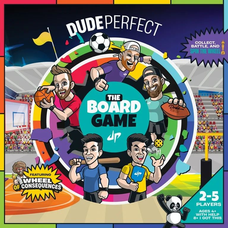 Dude Perfect The Board Game: Skills & Action Game, for All Ages, 5 Player Game - Walmart.com | Walmart (US)