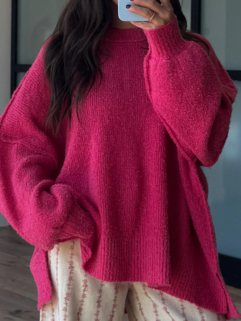 Lev Textured Sweater | Watermelon | +Plus Available | RESTOCK | Shop Talulah