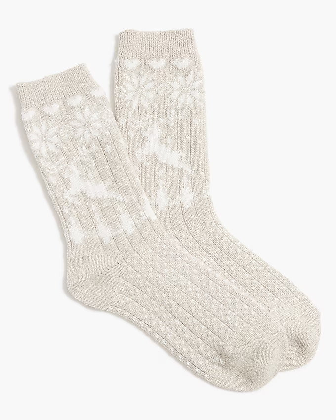 Ribbed Fair Isle trouser socks | J.Crew Factory
