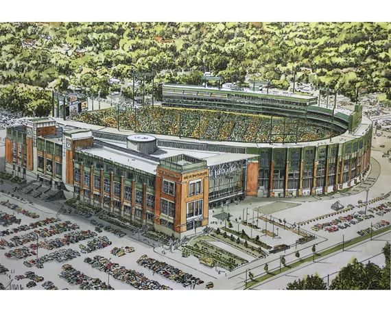 Green Bay Packers  Lambeau Field LIMITED EDITION Pen and Ink | Etsy | Etsy (US)