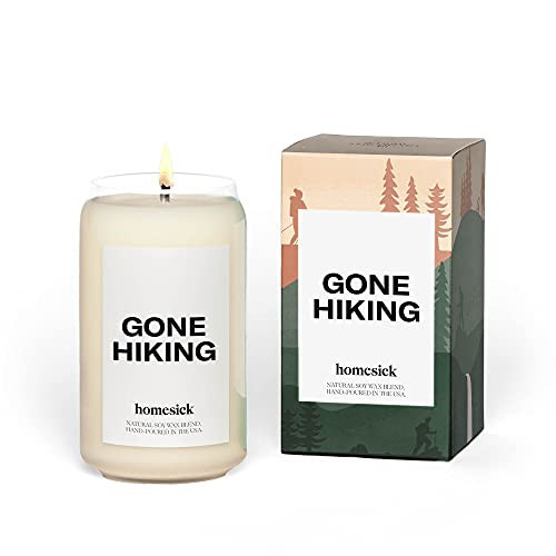 Homesick Scented Candles for Home (Gone Hiking) - 13.75 oz Long-Lasting Natural Soy Wax Blend Jar Candle Gifts for Women & Men, 60-80 Hours Burn Time - Notes of Pine, Jasmine & Sandalwood | Amazon (US)