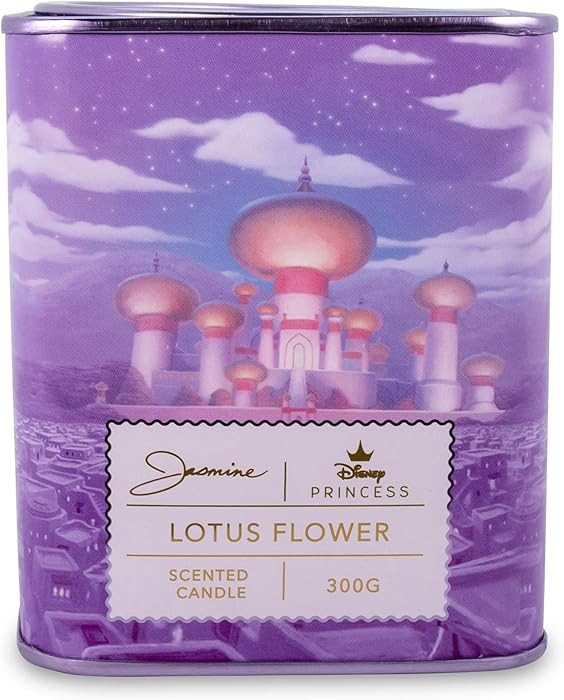 Disney Princess Home Collection Jasmine 11-Ounce Scented Tea Tin Candle with Water Lily Aromatic ... | Amazon (US)