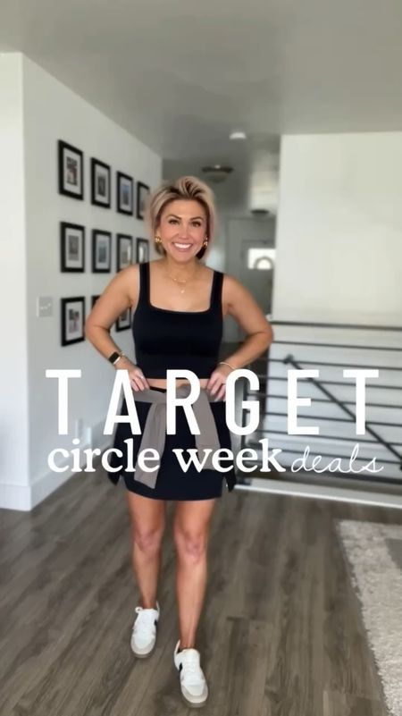 Target circle week daily deal - 30% off JoyLab and All in Motion!! These are my favorite athletic brands at Target!! They’ve got the best quality skorts, long line tanks and tennis dresses in all different colors and styles!! 
I’m just shy of 5’4” - about 135lbs
Wearing the medium in both skorts and long line tanks
And wearing the small in all 3 tennis dresses and jacket


#LTKsalealert #LTKxTarget #LTKSeasonal