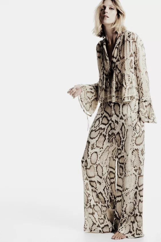 ZW COLLECTION ANIMAL PRINT BLOUSE | Zara US