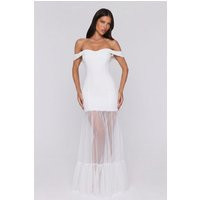 Pretty Lullaby Off Shoulder Maxi Dress White | Hello Molly (US)