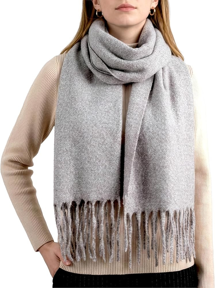 Achillea Warm Cashmere-Feel Winter Scarf – Thick Pashmina Shawl Wrap for Cold Weather | Amazon (US)