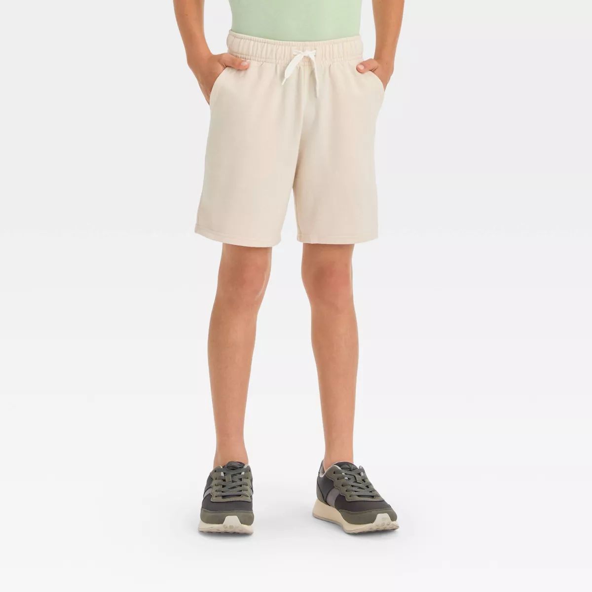 Boys' Pull-On 'At the Knee' Knit Shorts - Cat & Jack™ Beige S | Target