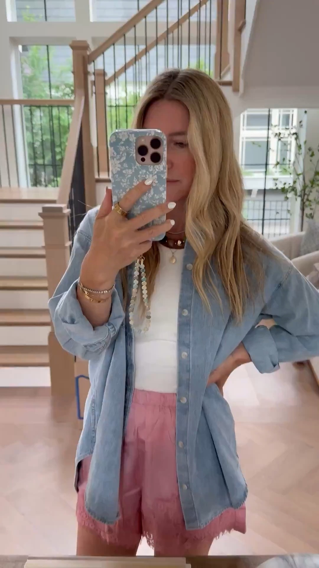 Cute pre-fall outfit inspo!! Obsessed with this denim shirt! Wearing xs! Runs big.

#LTKootd #LTKOver40 #LTKgrwm