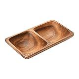 Amazon.com: Creative Co-Op Acacia Wood 2 Sections Tray, Brown : Home & Kitchen | Amazon (US)
