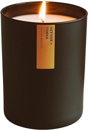 Calyan Wax Soy Wax Candle, Vetiver & Tonka Scented Candle for The Home | Premium Candle with Esse... | Amazon (US)