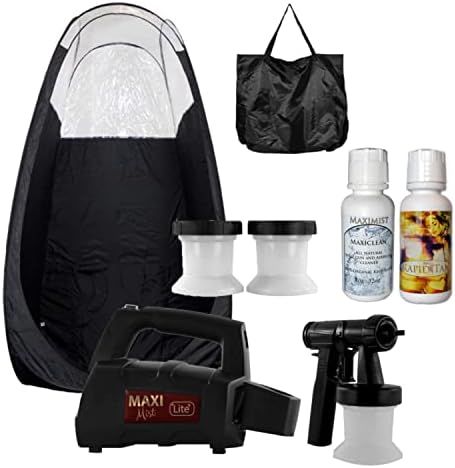 MaxiMist Lite Plus Sunless Spray Tanning KIT Tent Machine HVLP Airbrush Tan Maximist BLK | Amazon (US)